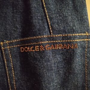 Dolce and Gabbana D&G denim halter dress